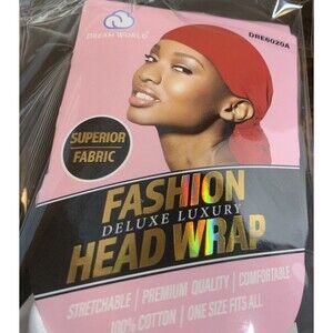 Dream World Fashion Deluxe Luxury Headwrap White Pre-tied Knot NWT